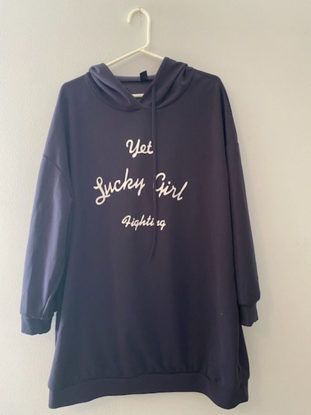 Lucky Girl Navy Hooded Kids Dress